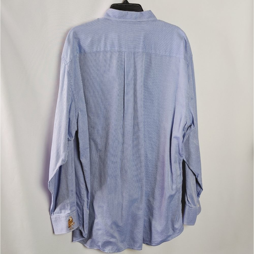 Peter Millar Blue Checked Button Down Shirt Sz Xxl - image 4